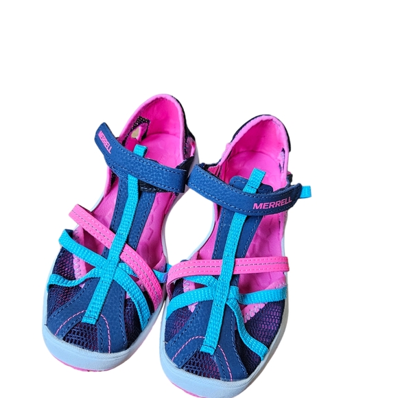 🌞 2/$40 Merrell new Junior 1 blue and pink sandals - Picture 3 of 4